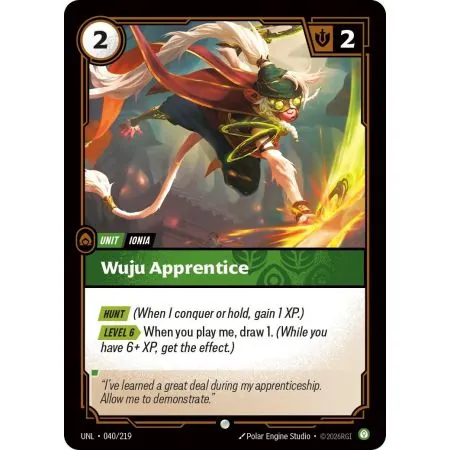 Wuju Apprentice (Base) UNL-040 | UNL | ProCards México