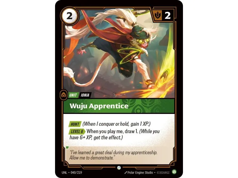 Wuju Apprentice (Base) UNL-040 | UNL | ProCards México