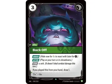 Back Off (Base) UNL-042 | UNL | ProCards México