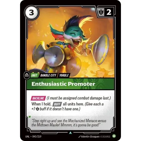 Enthusiastic Promoter (Base) UNL-043 | UNL | ProCards México