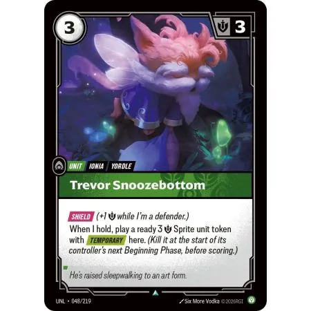 Trevor Snoozebottom (Base) UNL-048 | UNL | ProCards México