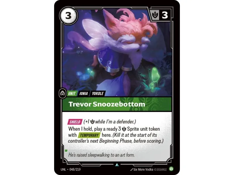 Trevor Snoozebottom (Base) UNL-048 | UNL | ProCards México
