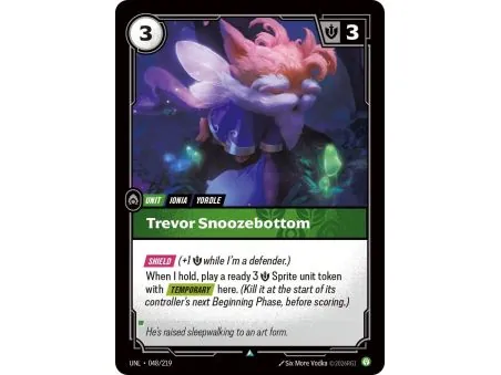 Trevor Snoozebottom (Base) UNL-048 | UNL | ProCards México