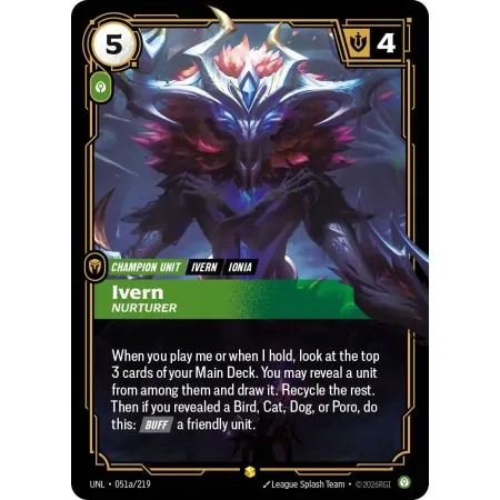 Ivern - Nurturer (Alt/Token side) UNL-051A | UNL | ProCards México