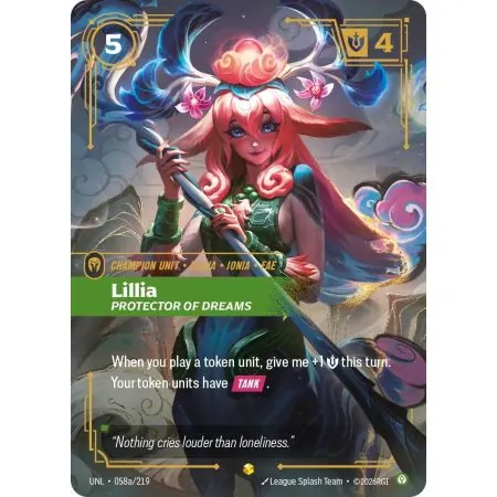 Lillia - Protector of Dreams (Alt/Token side) UNL-058A | UNL | ProCards México