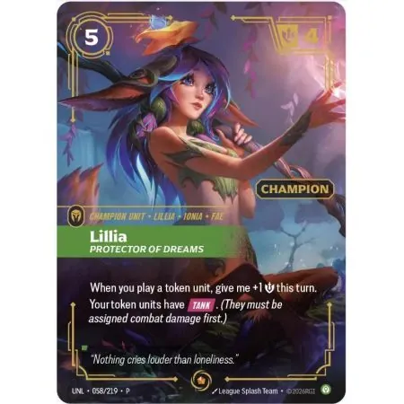 Lillia - Protector of Dreams (Champion Promo) UNL-058-P-Champion | UNL | ProCards México