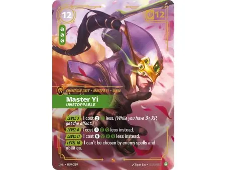 Master Yi - Unstoppable (Base) UNL-059 | UNL | ProCards México