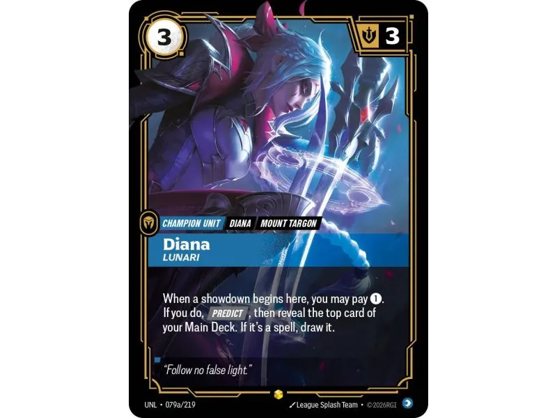 Diana - Lunari (Alt/Token side) UNL-079A | UNL | ProCards México