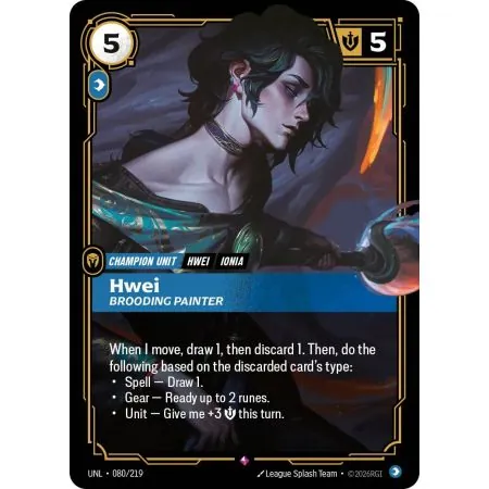 Hwei - Brooding Painter (Base) UNL-080 | UNL | ProCards México