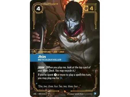 Jhin - Meticulous Killer (Base) UNL-089 | UNL | ProCards México