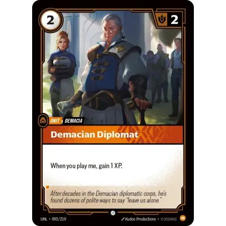 Demacian Diplomat (Base) UNL-092 | UNL | ProCards México