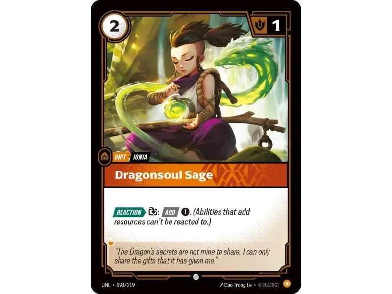 Dragonsoul Sage (Base) UNL-093 | UNL | ProCards México