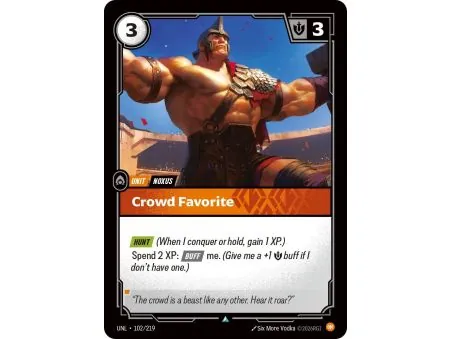 Crowd Favorite (Base) UNL-102 | UNL | ProCards México