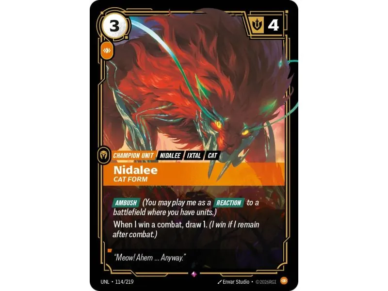 Nidalee - Cat Form (Base) UNL-114 | UNL | ProCards México