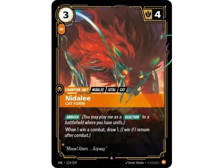 Nidalee - Cat Form (Base) UNL-114 | UNL | ProCards México