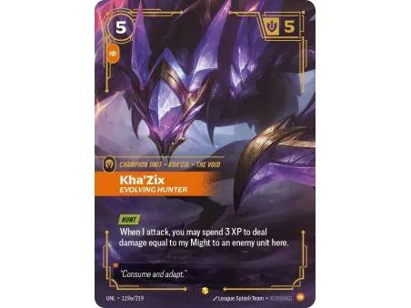 Kha'Zix - Evolving Hunter (Alt/Token side) UNL-119A | UNL | ProCards México