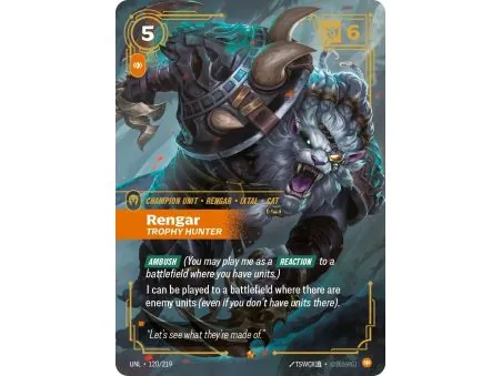 Rengar - Trophy Hunter (Base) UNL-120 | UNL | ProCards México