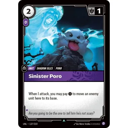 Sinister Poro (Base) UNL-137 | UNL | ProCards México