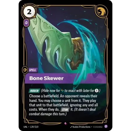 Bone Skewer (Base) UNL-139 | UNL | ProCards México