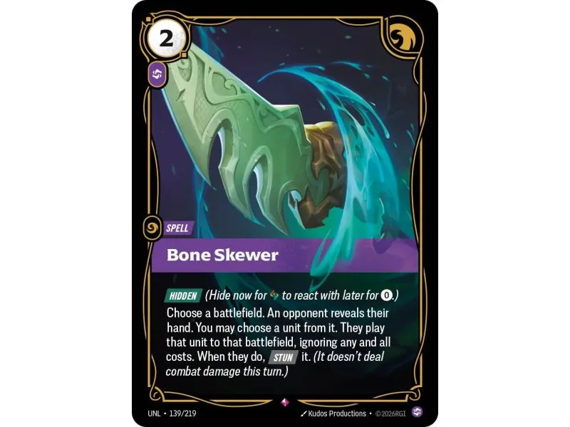Bone Skewer (Base) UNL-139 | UNL | ProCards México