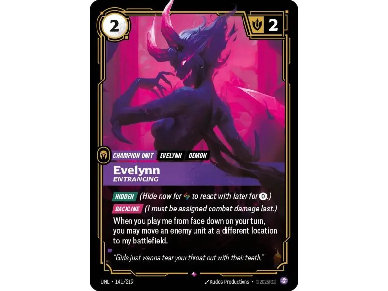 Evelynn - Entrancing (Base) UNL-141 | UNL | ProCards México