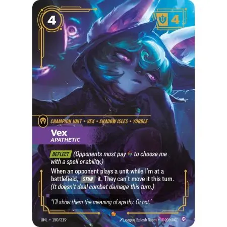 Vex - Apathetic (Base) UNL-150 | UNL | ProCards México