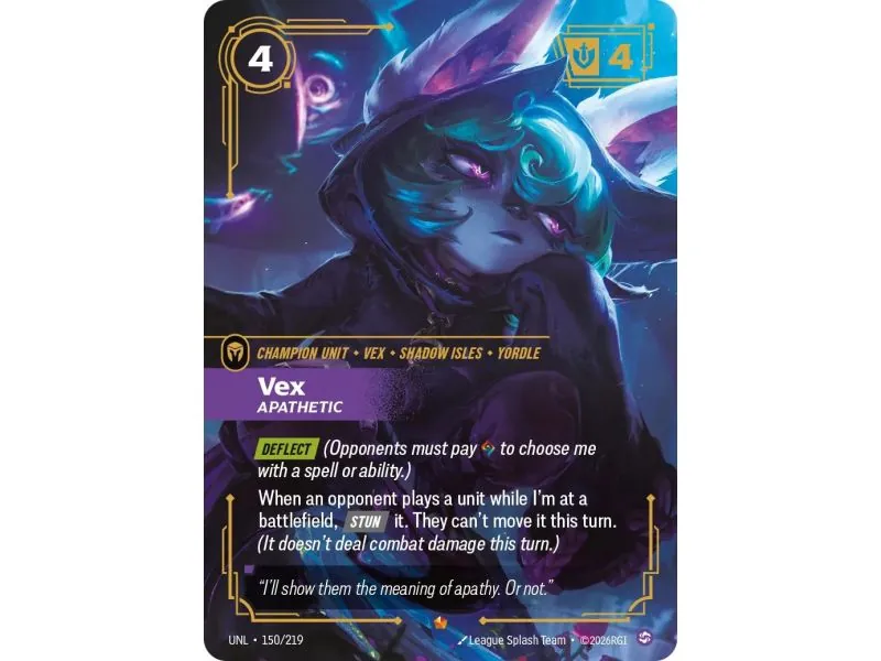 Vex - Apathetic (Base) UNL-150 | UNL | ProCards México