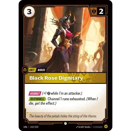 Black Rose Dignitary (Base) UNL-152 | UNL | ProCards México