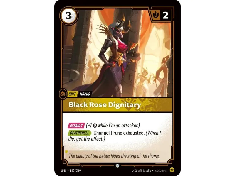 Black Rose Dignitary (Base) UNL-152 | UNL | ProCards México