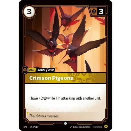 Crimson Pigeons (Base) UNL-154 | UNL | ProCards México