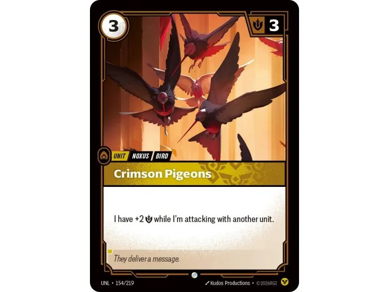 Crimson Pigeons (Base) UNL-154 | UNL | ProCards México