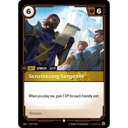 Scrutinizing Sergeant (Base) UNL-157 | UNL | ProCards México