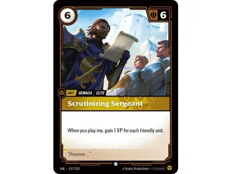 Scrutinizing Sergeant (Base) UNL-157 | UNL | ProCards México