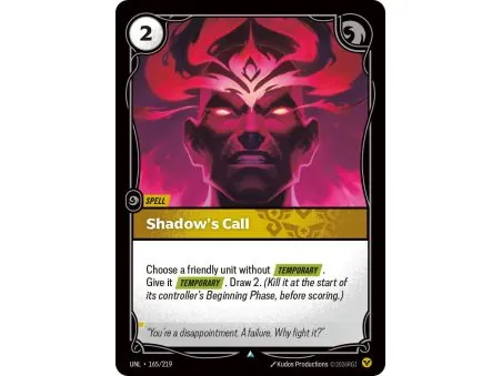 Shadow's Call (Base) UNL-165 | UNL | ProCards México