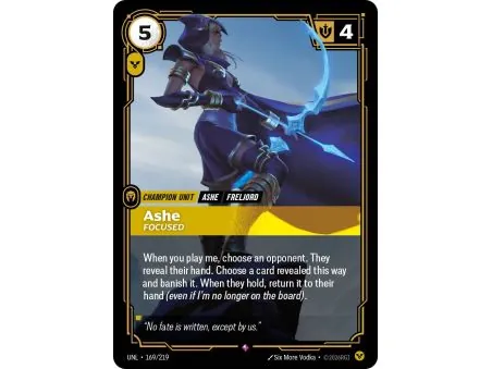Ashe - Focused (Base) UNL-169 | UNL | ProCards México