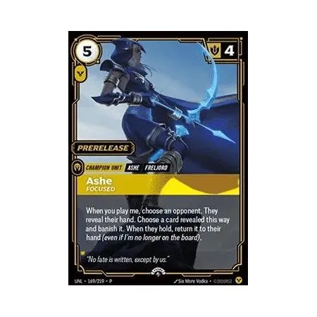 Ashe - Focused (Pre-Rift Promo) (Promo) UNL-169-P | UNL | ProCards México
