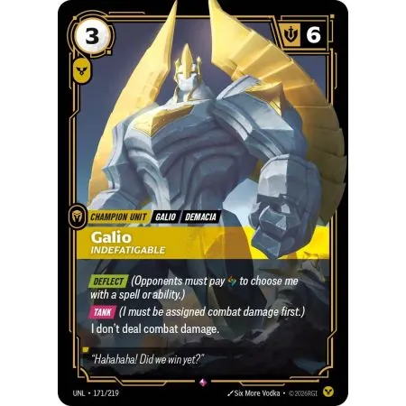 Galio - Indefatigable (Base) UNL-171 | UNL | ProCards México
