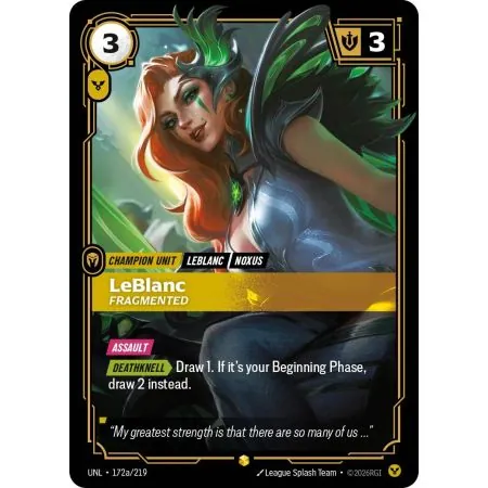 LeBlanc - Fragmented (Alt/Token side) UNL-172A | UNL | ProCards México