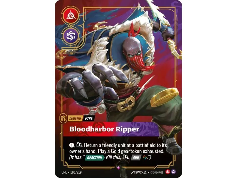 Pyke - Bloodharbor Ripper (Base) UNL-185 | UNL | ProCards México