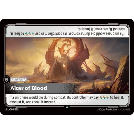Altar of Blood (Base) UNL-206 | UNL | ProCards México