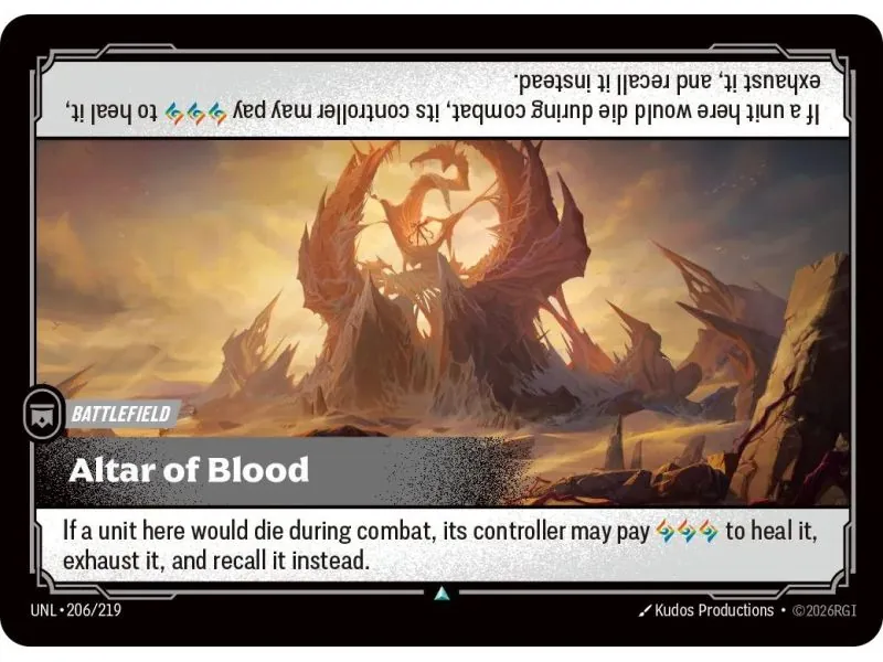 Altar of Blood (Base) UNL-206 | UNL | ProCards México