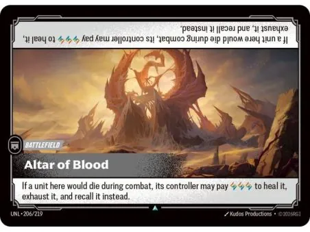 Altar of Blood (Base) UNL-206 | UNL | ProCards México
