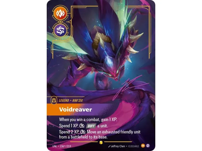 Kha'Zix - Voidreaver (STAR) UNL-236-STAR | UNL | ProCards México