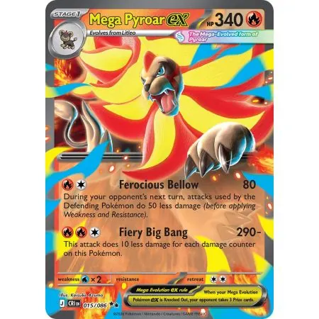 Mega Pyroar ex CRI-EN015 | Chaos Rising | ProCards México