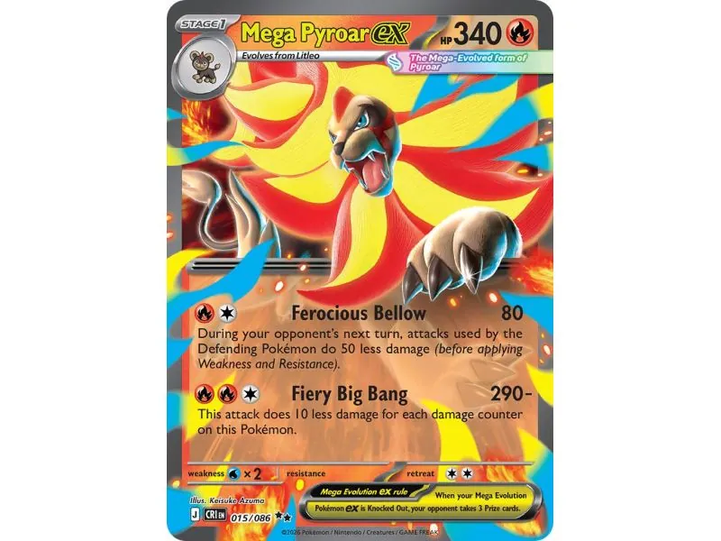 Mega Pyroar ex CRI-EN015 | Chaos Rising | ProCards México