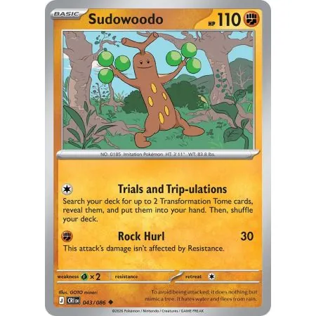Sudowoodo CRI-EN043 | Chaos Rising | ProCards México