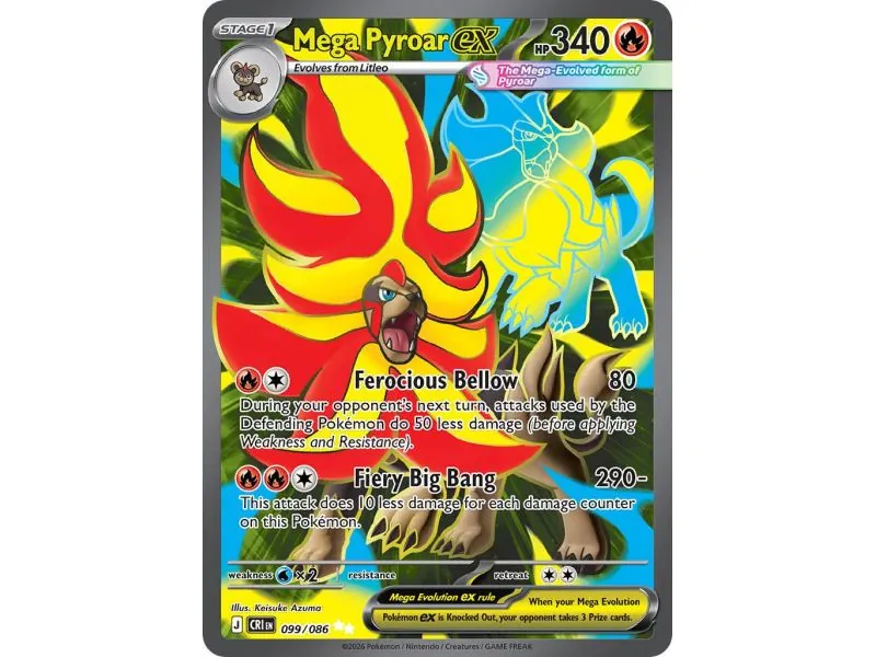 Mega Pyroar ex CRI-EN099 | Chaos Rising | ProCards México