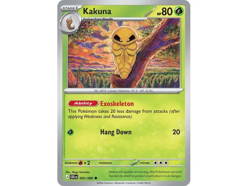 Kakuna (Common/Reverse Holofoil) CRI-ENR002 | Chaos Rising | ProCards México