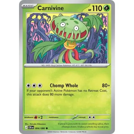 Carnivine (Common/Reverse Holofoil) CRI-ENR004 | Chaos Rising | ProCards México