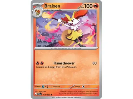 Braixen (Common/Reverse Holofoil) CRI-ENR012 | Chaos Rising | ProCards México